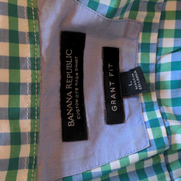 Banana Republic - Men's short sleeve button down - Size L - gingham check - Picture 4 of 4